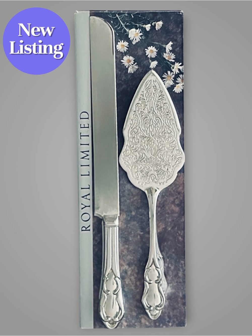 ✨ Oneida Two (2) Piece Cake Knife & Pastry Server Set + LTO item. Silverplated.
